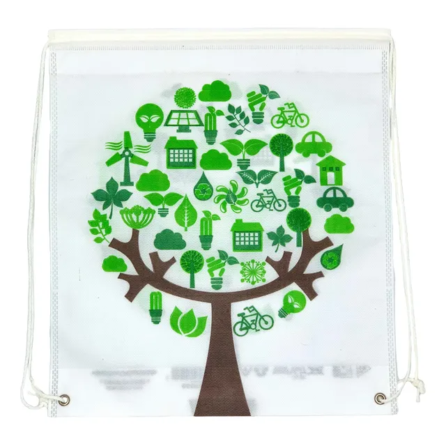 Morral Ecológico Tnt (mochila Liviana Con Cordones)