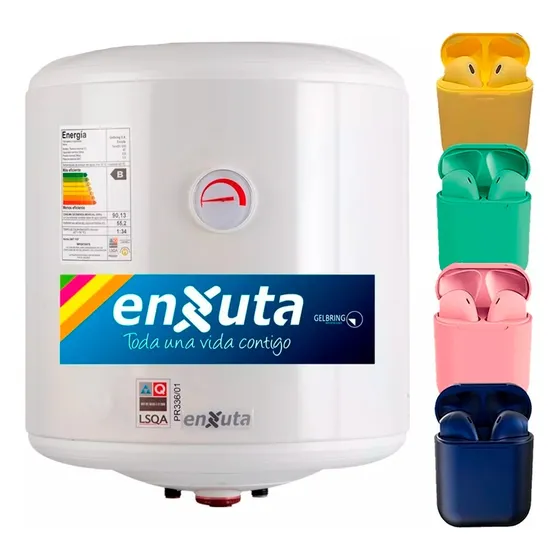 Termotanque Calefon 30 L Enxuta + Auricu Inc Gtia 3 Años.