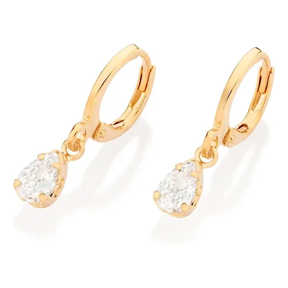 Rommanel Brinco De Banhado Ouro 18k Zircônias 5272370006 Dourado — foto 2