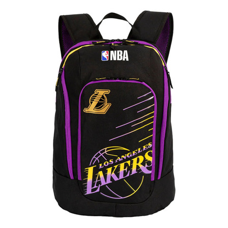 Mochila Escolar Sestini Nba Legend Lakers Grande Preto/roxo Mochila Escolar Sestini Nba Legend Lakers Grande Preto/roxo