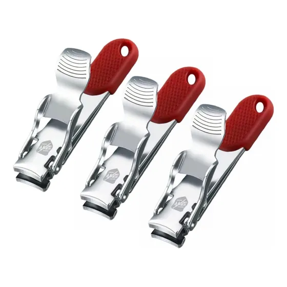 3×cortauñas Unisex Victorinox Con Agujero, Color Rojo,