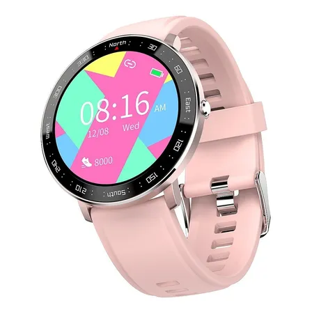 Reloj Inteligente Bluetooth Zl03 Pantalla Full Touch Rosa