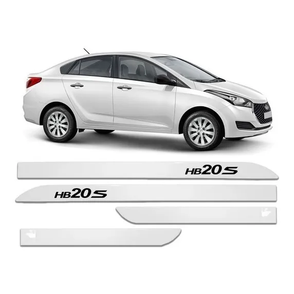 Moldura Bagueta Lateral Hyundai Hb20 Sedan 2015 2020 2021 Negro