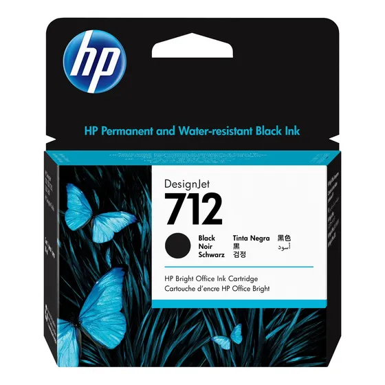 Hp 712 3ed71a 80ml Negro T210 T230 T250 T630 T650