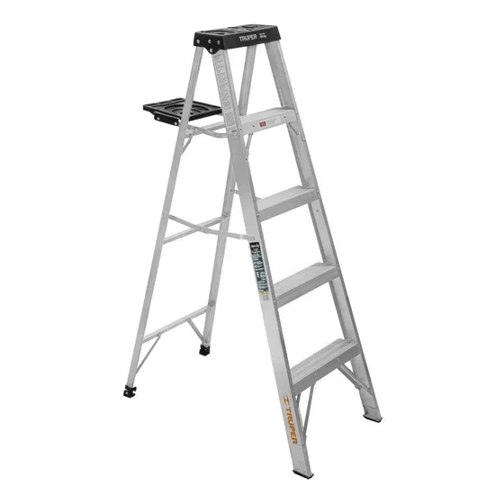 Escalera Tipo Tijera 4 Peldaños Pasos Con Bandeja Truper