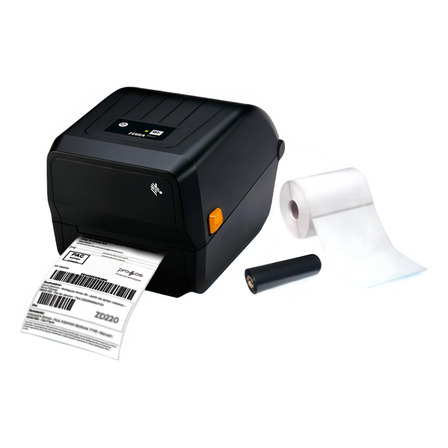 Impressora Zebra Zd220 Kit Com Ribbon E Etiquetas Impressora Zebra Zd220 Kit Com Ribbon E Etiquetas
