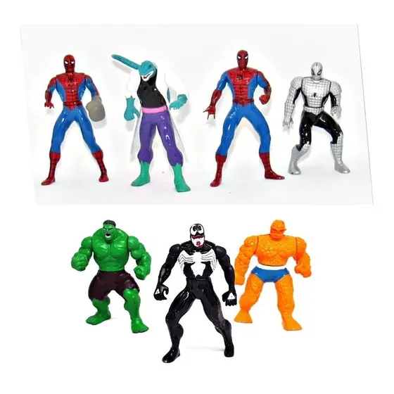 Lote Bonecos Antigos Miniaturas Marvel Diecast Toy Biz 7 Cm