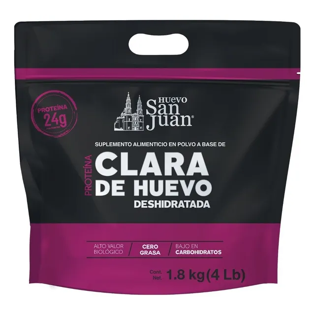 Bolsa Proteína Clara De Huevo Deshidratada 4lbs San Juan Fit Sabor Fresa