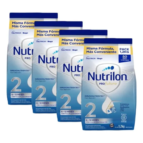 Leche En Polvo Nutrilon Profutura 2 Pouch 1.2 Kg X 4 Unidades