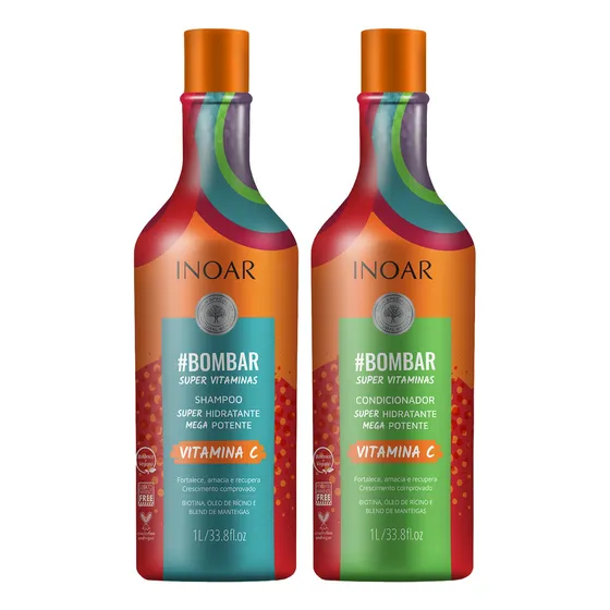Inoar Kit bombar shampoo e condicionador 1 L