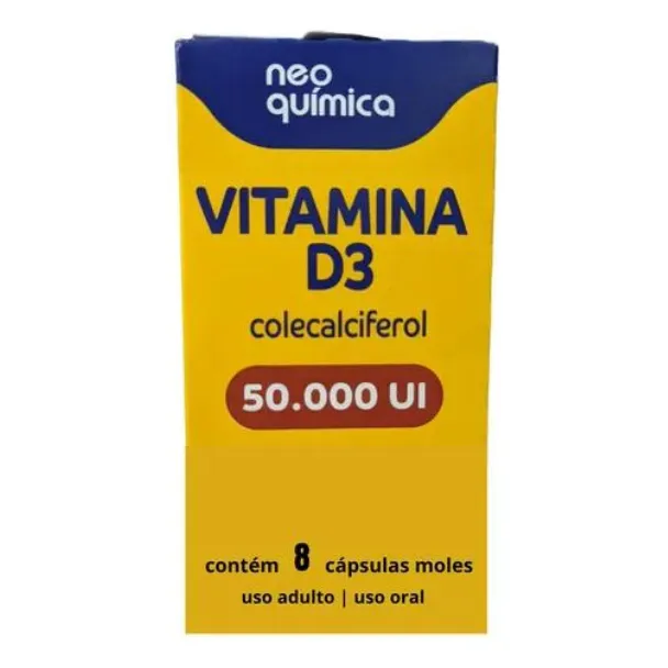 Vitamina D3 50.000ui Com 8 Cps