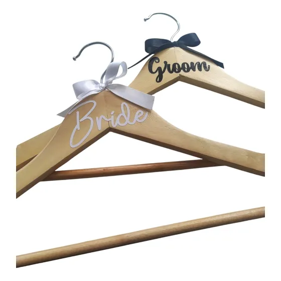Ganchos En Madera Ropa Fiesta Despedida De Soltera Novio X2