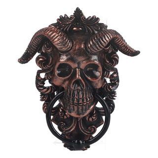 Aldaba De Puerta Con Forma De Esqueleto De Dios Cornudo Aldaba De Puerta Con Forma De Esqueleto De Dios Cornudo