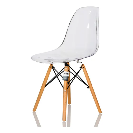 Cadeira Charles Eames Eiffel Acrílica Transparente Kzabela Cor da estrutura da cadeira Preto