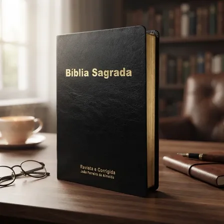 Bíblia Sagrada Ultrafina Slim Extra Almeida Revista Corrigida Arc Luxo Leve Letra Normal Completa Preto