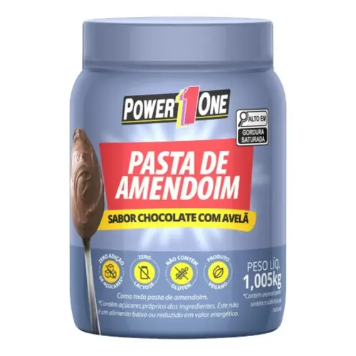 Pasta de Amendoim Chocolate com Avelã Zero Lactose Power 1 One
