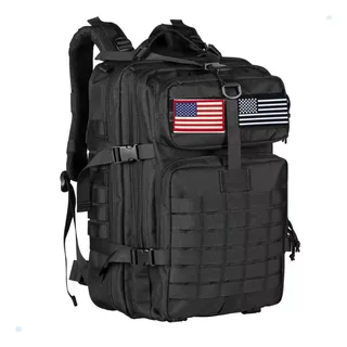 Mochila Tatica Militar Impermeavel Reforçada Grande 50l Eua Cor Preto Desenho Do Tecido Lisa Mochila Tatica Militar Impermeavel Reforçada Grande 50l Eua Cor Preto Desenho Do Tecido Lisa