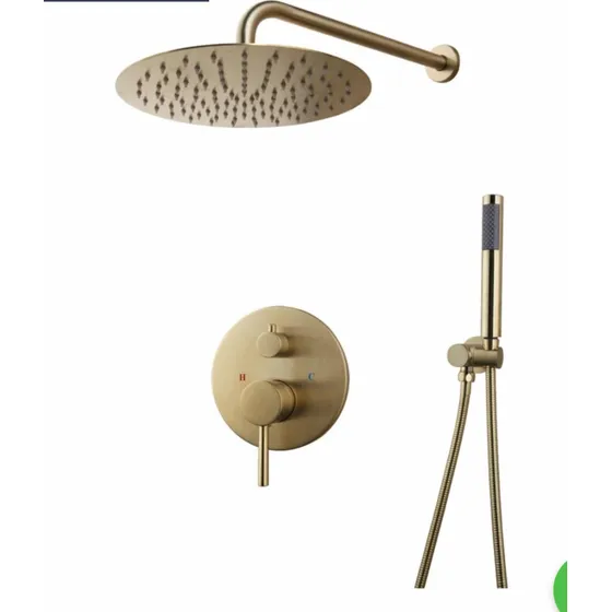 Set Regadera  Monomando Dorada Marca Kand Combo Sahara 25d