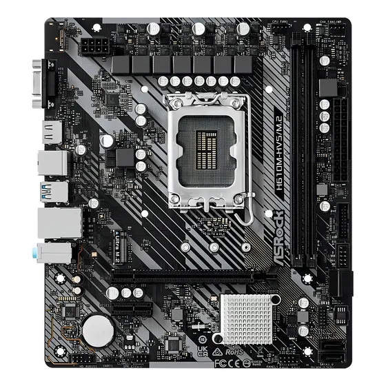 Placa Mãe Asrock H610m-hvs/m.2, Ddr4, Lga1700, Micro Atx