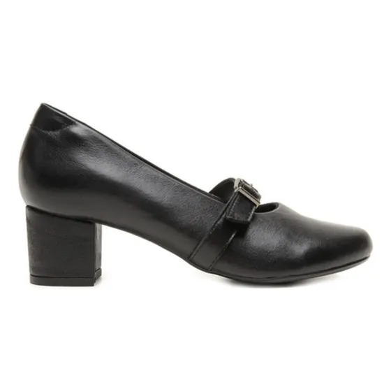 Zapato De Vestir Con Hebilla Dama Cuero Guillermina Taco