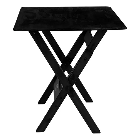 Mesa 60x60 Dobrável Em Madeira Para Restaurantes E Bares Bar Cor Preto