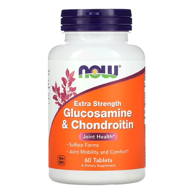 Glucosamine & Condroitina Now Foods 750mg 600mg 60 Cápsulas