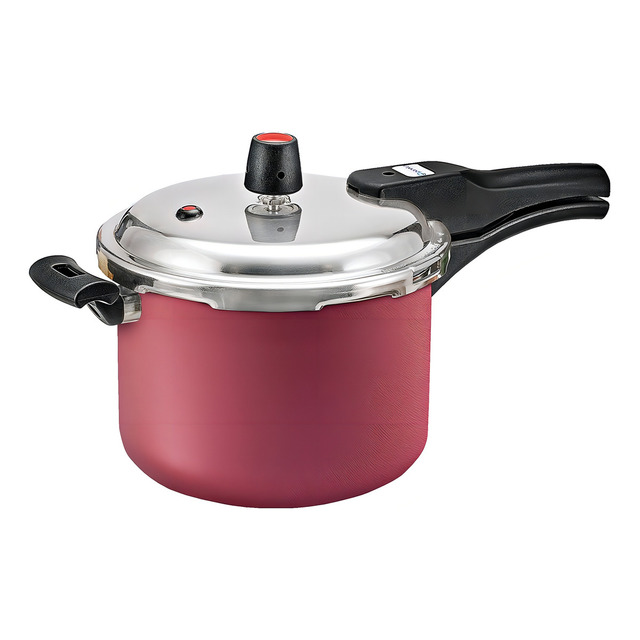 Panela De Pressão Panelux 4,5l Antiaderente Cereja Panela De Pressão Panelux 4,5l Antiaderente Cereja