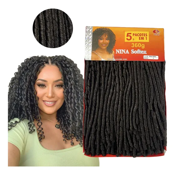 Nina Soft Dread Pacotão 360g 5 Pacotes Em 1 - Faz Uma Cabeça