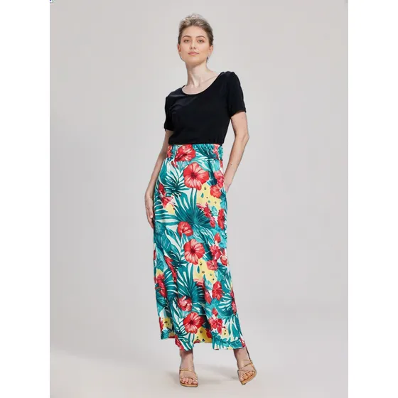 Maxi Vestido Sm Mujer Tobillo Seda Fría Casual