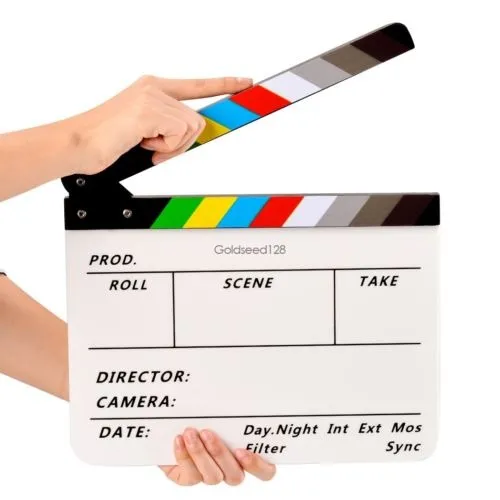 Nueva Claqueta Colorido Pelicula Película Pizarra Clapper Ju
