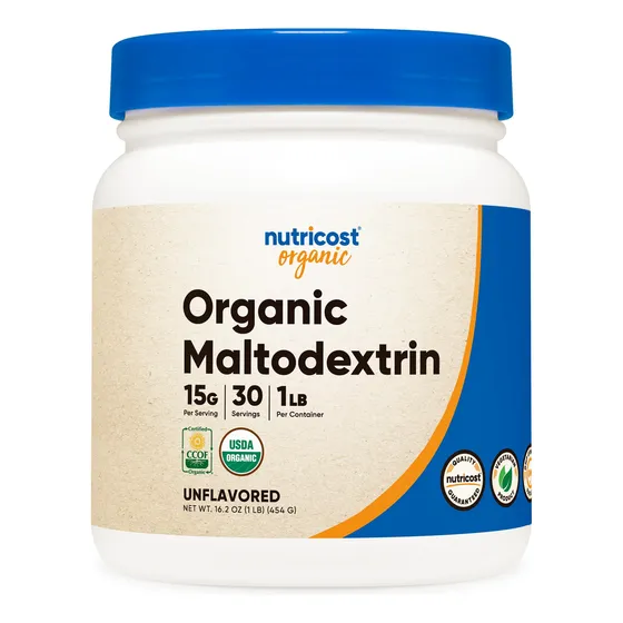 Maltodextrina En Polvo Nutricost Organic 454 G Sin Gluten