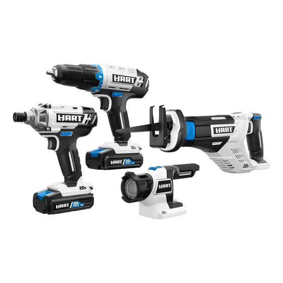Juego Combinado De 4 Herramientas Inalambricas Hart 20 Volt