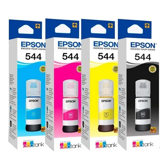 Pack 4 Botellas Tinta Epson T544 L3110 L3210 L3150 L3250