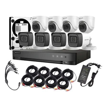 Kit Profesional Hikvision 8 Camara Exterior Fhd 1080p Dd 1tb