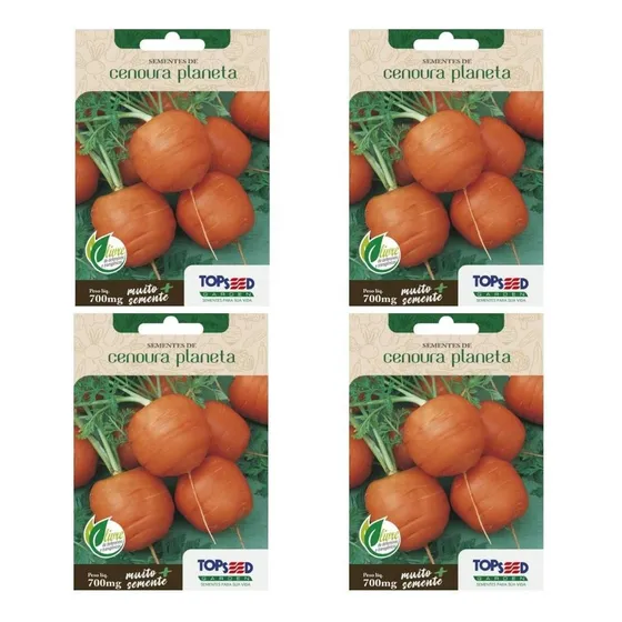 4x Sementes Cenoura Planeta (bolinha) Topseed
