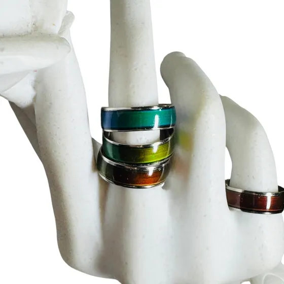 Anillo Acero Cambia Color Temperatura Animo Estres