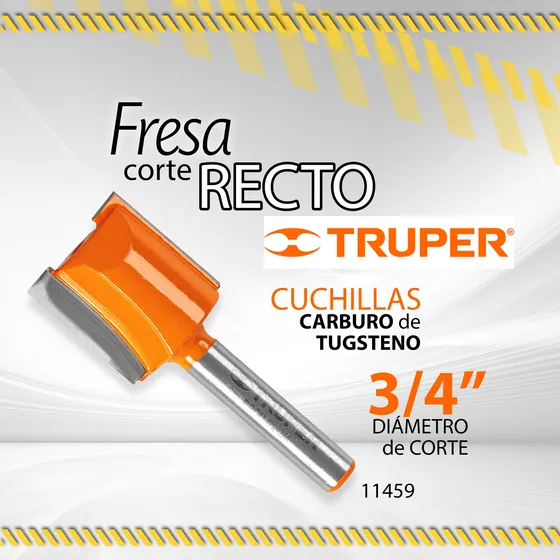 Fresa Truper Corte Recto 2f 3/4 11459 / 0000656