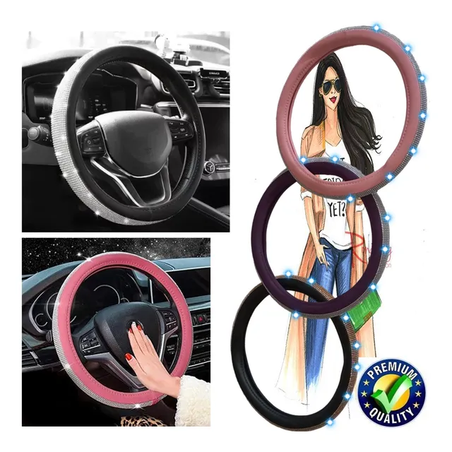 Funda Forro Volante De Cuero Sintético Para Vehículo De Dama