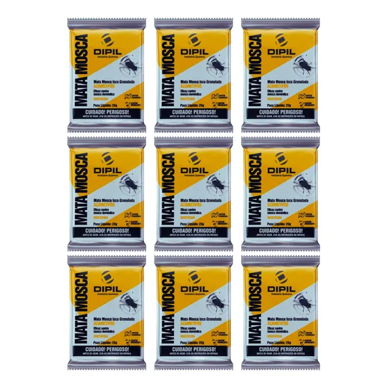 Mata Mosca Mosquito Varejeiras Dipil Kit Com 9 Unidades