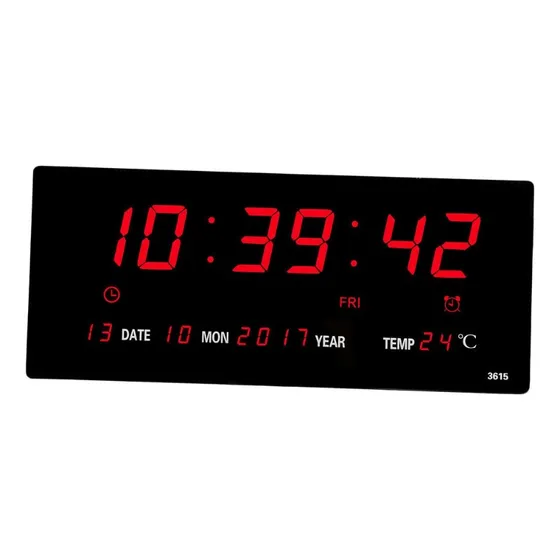 . Relógio De Parede De Calendário Led Digital De Tela Grande
