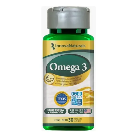 Omega 3 InnovaNaturals en capsulas Sin sabor de 30 un