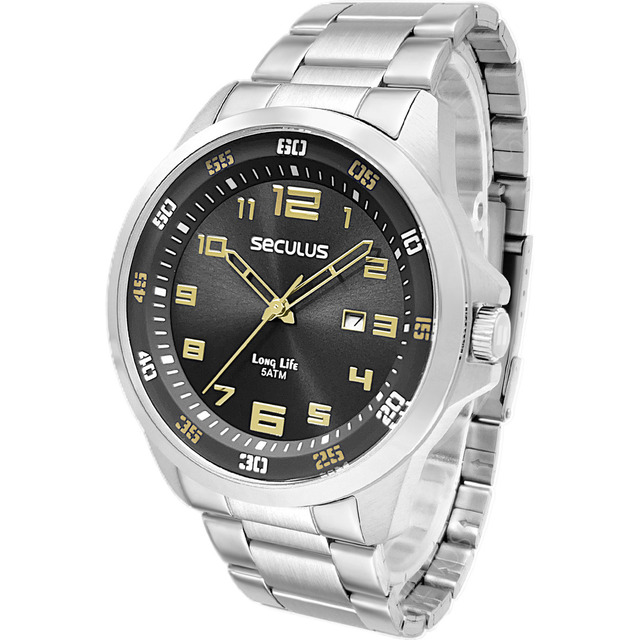 Relógio Seculus Masculino Analógico Long Life 44011g0svna2 Cor Da Correia Prateado Cor Do ... Relógio Seculus Masculino Analógico Long Life 44011g0svna2 Cor Da Correia Prateado Cor Do ...
