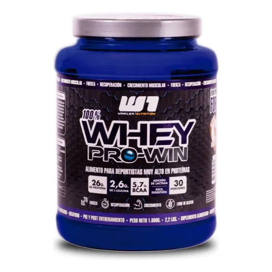 Suplemento en polvo Winkler Nutrition  Whey Pro Win proteínas sabor vainilla en pote de 1kg