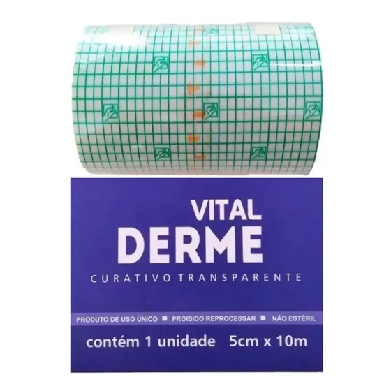 Curativo Filme Para Tatuagem Transp Vitalderm 5cm X 10metros Nome do desenho Filme Transparente