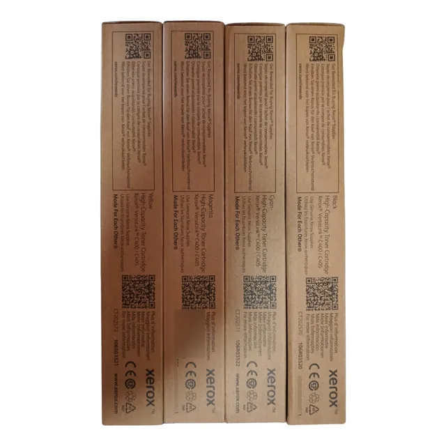Kit De 4 Cartuchos De Tóner, 1 C/color Para Impresora Xerox