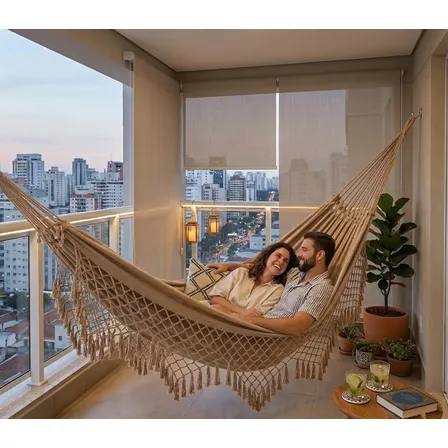 Rede De Descanso Algodão 180kg Casal Alta Qualidade