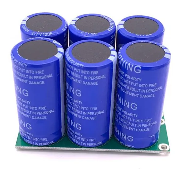 6 Condensadores Super Farad De 2,7 V Y 120 V, Doble Fila, Co