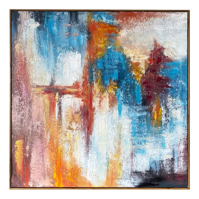 Cuadro Al Oleo Elements Marco De Madera 100 X 100 Cm