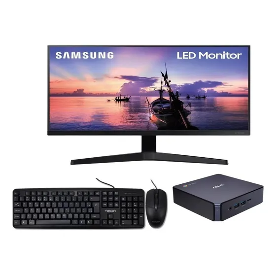 Cpu Asus I7 8ª Geração 8gb Ssd 256 W10 +samsung 27 Polegadas