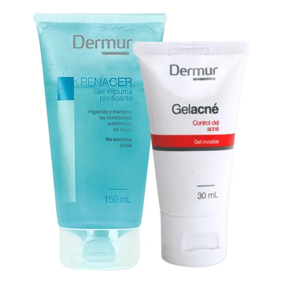 Dermur Pack Antiacne Gel Limpieza Renacer + Gelacne